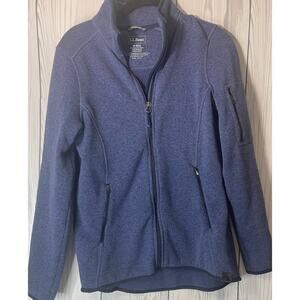 LL Bean Women’s Sz M Polar  Full Zip Fleece Jacket Blue